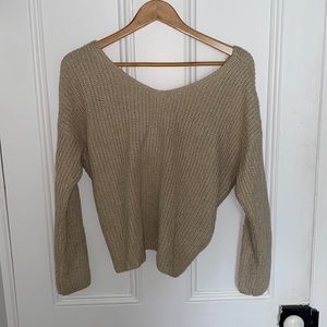 ASTR the Label Twist Back Cutout Sweater